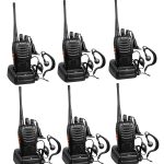 Arcshell Rechargeable Long Range Two-way Radios with Earpiece 6 Pack