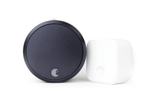 August Smart Lock Pro + Connect, 3rd gen technology – Dark Gray, works with Alexa