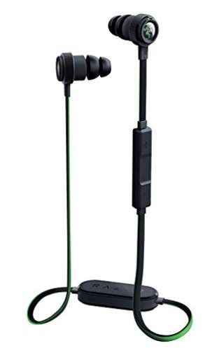 Razer Hammerhead Bluetooth Earbuds for iOS & Android: Sweat-Resistant Design – Matte Black/Green