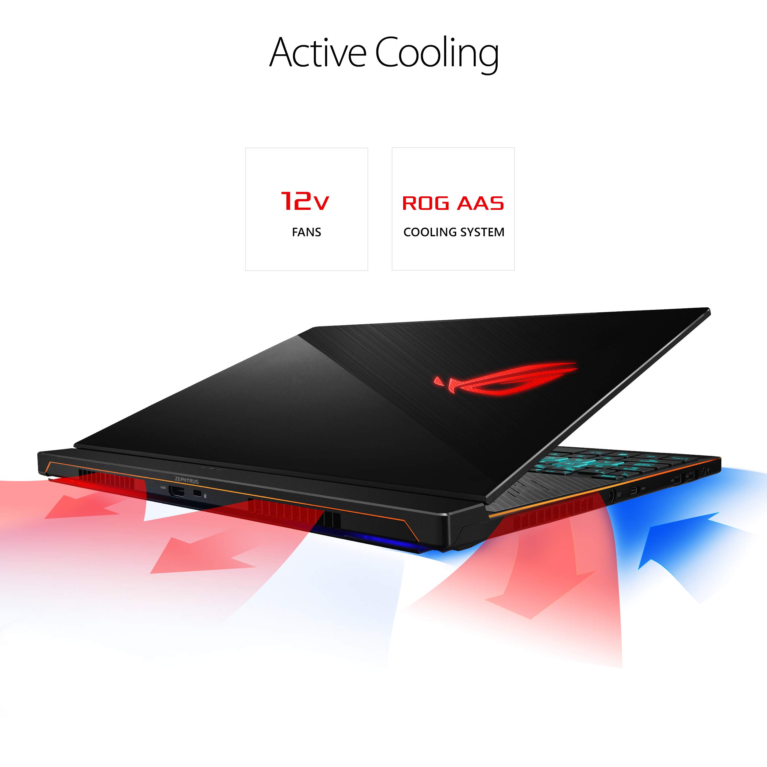 ASUS ROG Zephyrus S Ultra Slim Gaming Laptop, Intel i7-8750H, GeForce GTX 1070 8GB, 24GB DDR4, 1TB SSD
