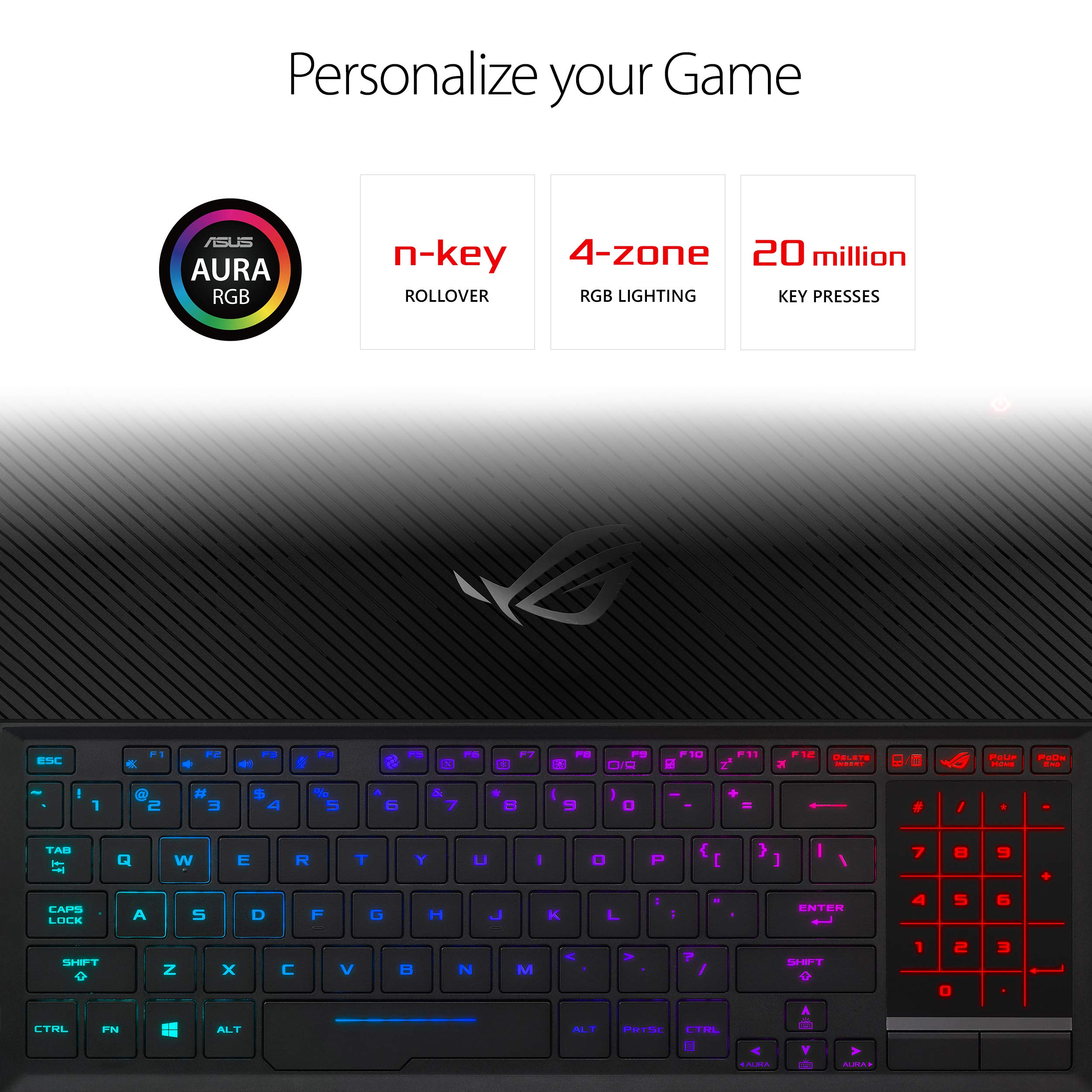 ASUS ROG Zephyrus S Ultra Slim Gaming PC Laptop, Intel Core i7-8750H, GeForce GTX 1070, 16GB DDR4, 512GB PCIe SSD