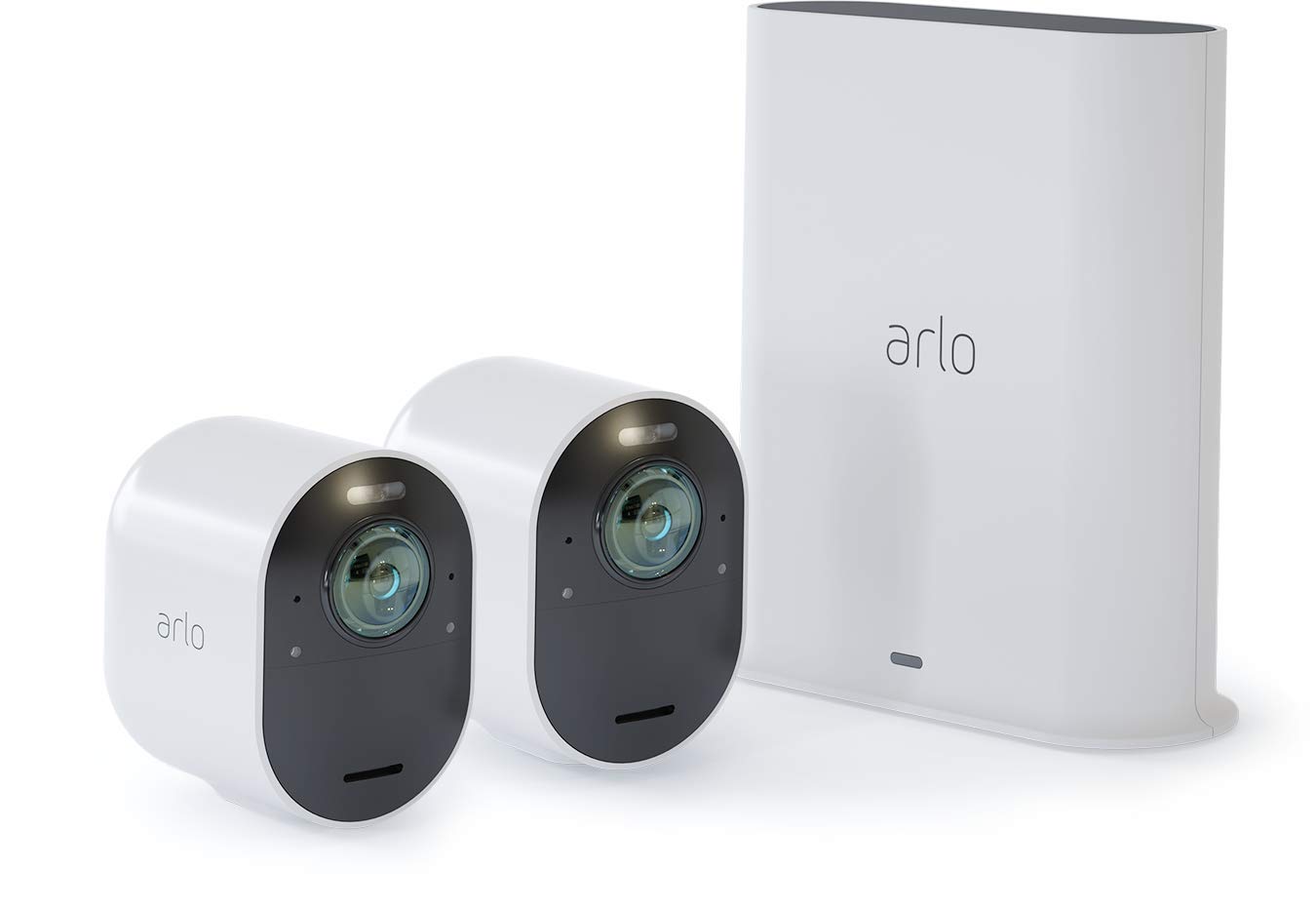 Arlo Ultra – 4K UHD Wire-Free Security 2 Camera System | Indoor/Outdoor Security Cameras with Color Night Vision, 180° View, 2-Way Audio, Spotlight, Siren