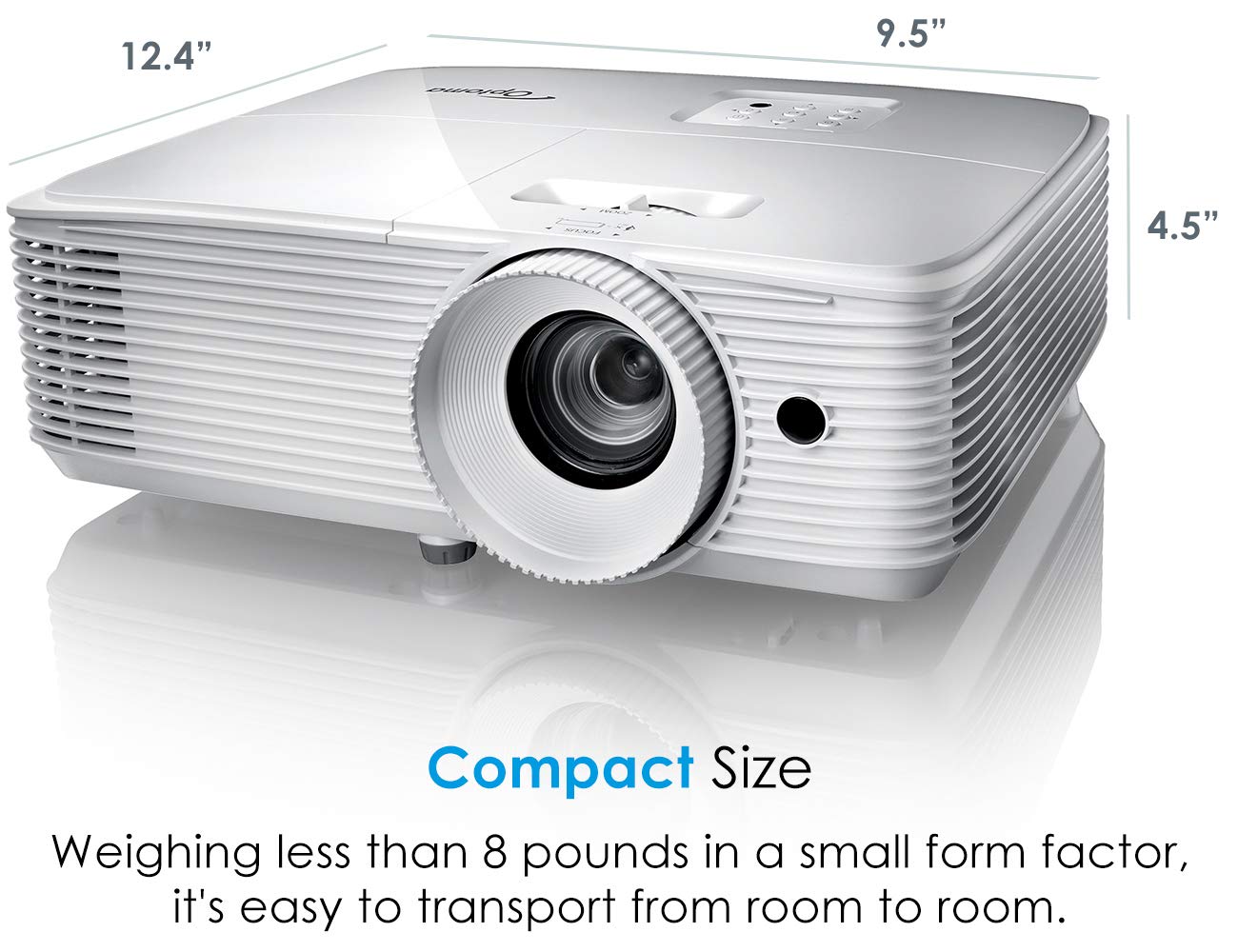 Optoma EH412 1080P HDR DLP Professional Projector | Super Bright 4500 Lumens