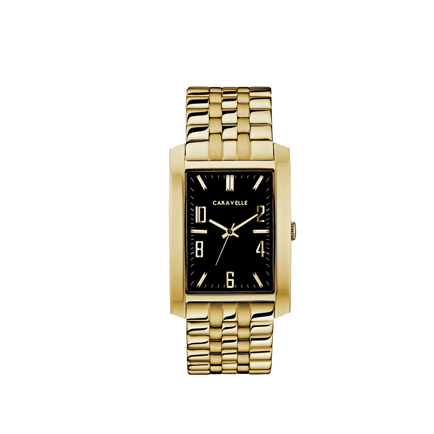 Caravelle Men’s Quartz Watch with Stainless-Steel Strap, Gold, 22 (Model: 44A110)