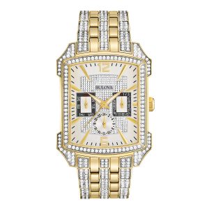 Bulova Men’s Crystal Collection Two-Tone Stainless Steel Bracelet Watch