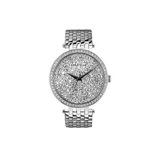 Caravelle Women’s Quartz Watch with Stainless-Steel Strap, Silver, 17.75 (Model: 43L206)