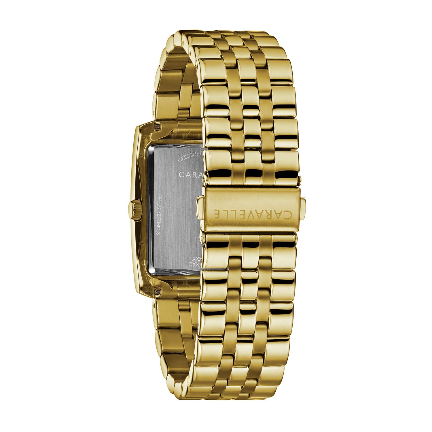 Caravelle Men’s Quartz Watch with Stainless-Steel Strap, Gold, 22 (Model: 44A110)