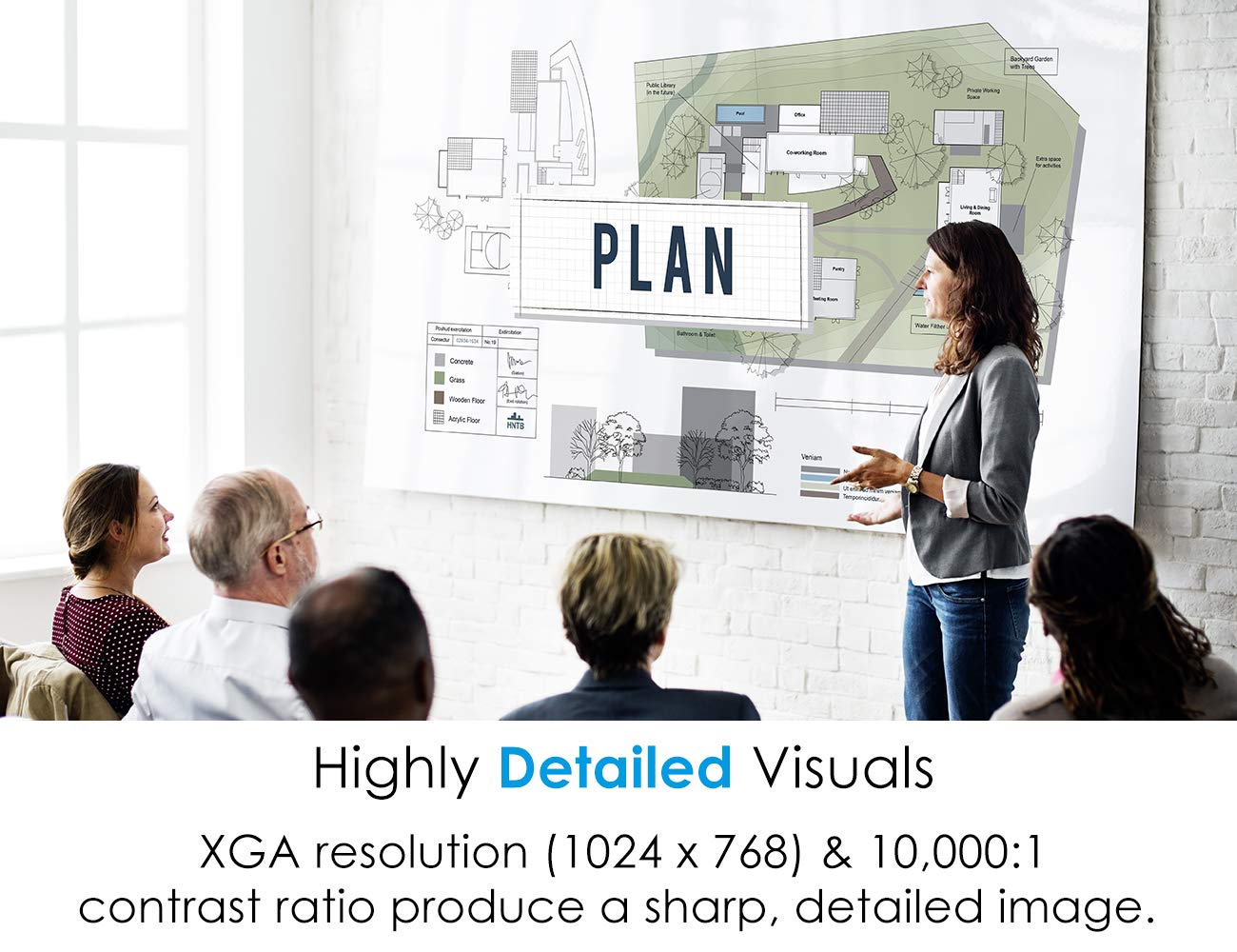 Optoma X600 XGA Projector for Business with High Brightness 6,000 Lumens