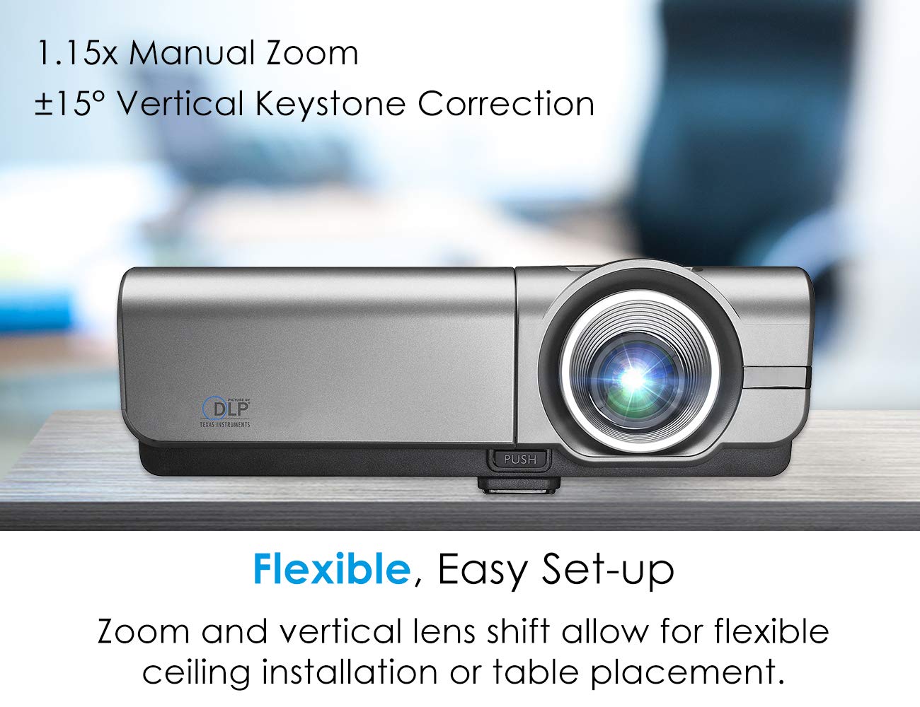 Optoma X600 XGA Projector for Business with High Brightness 6,000 Lumens