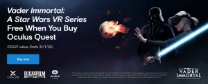 Oculus Quest 128GB VR Headset + Vader Immortal: A Star Wars VR Series