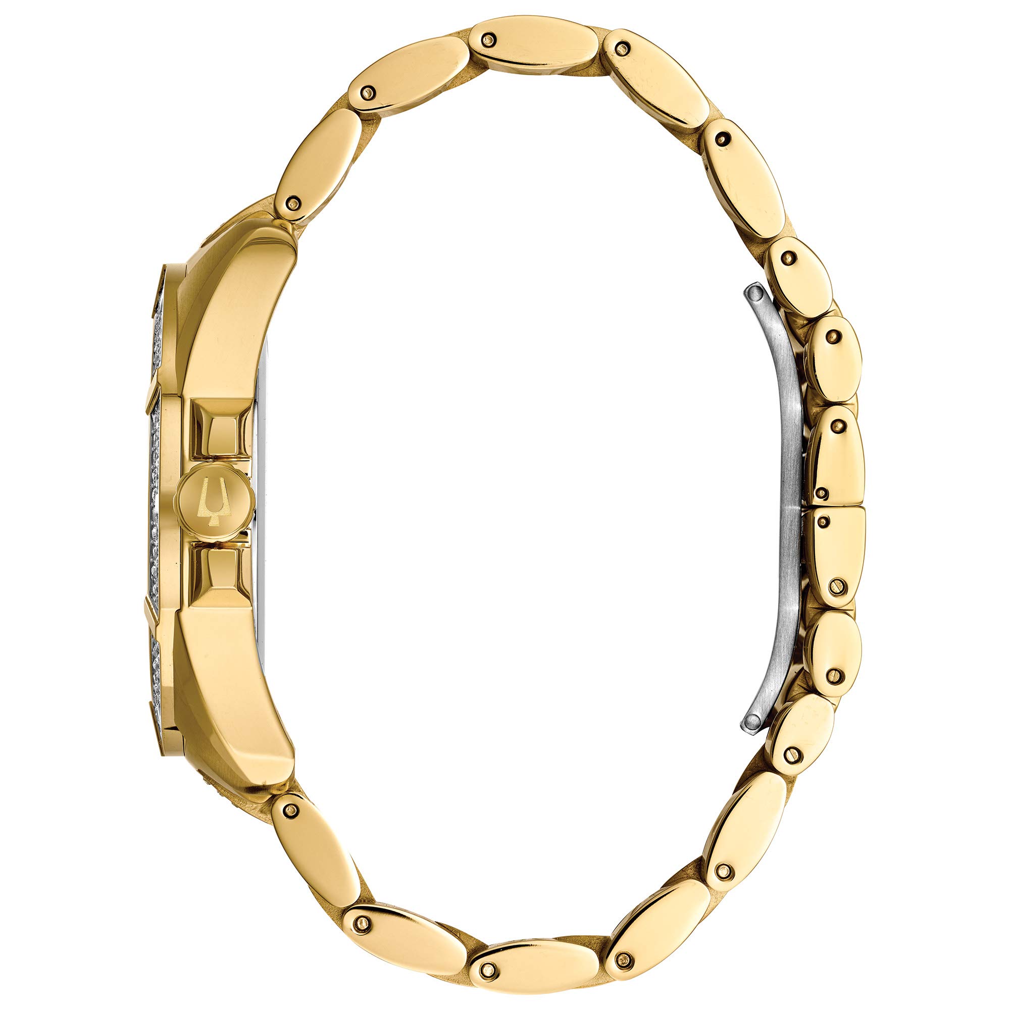 Bulova Men’s Swarovski Crystal Quartz Watch with Two-Tone-Stainless-Steel Strap, 22 (Model: 98C128)