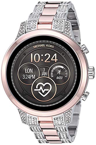 Michael Kors Access Womens Runway Touchscreen Smartwatch Stainless Steel Bracelet Watch, Two tone Rose Gold Tone and Silver