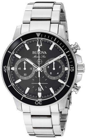 Bulova Men’s 45mm Marine Star Stainless Steel Chronograph Bracelet Watch