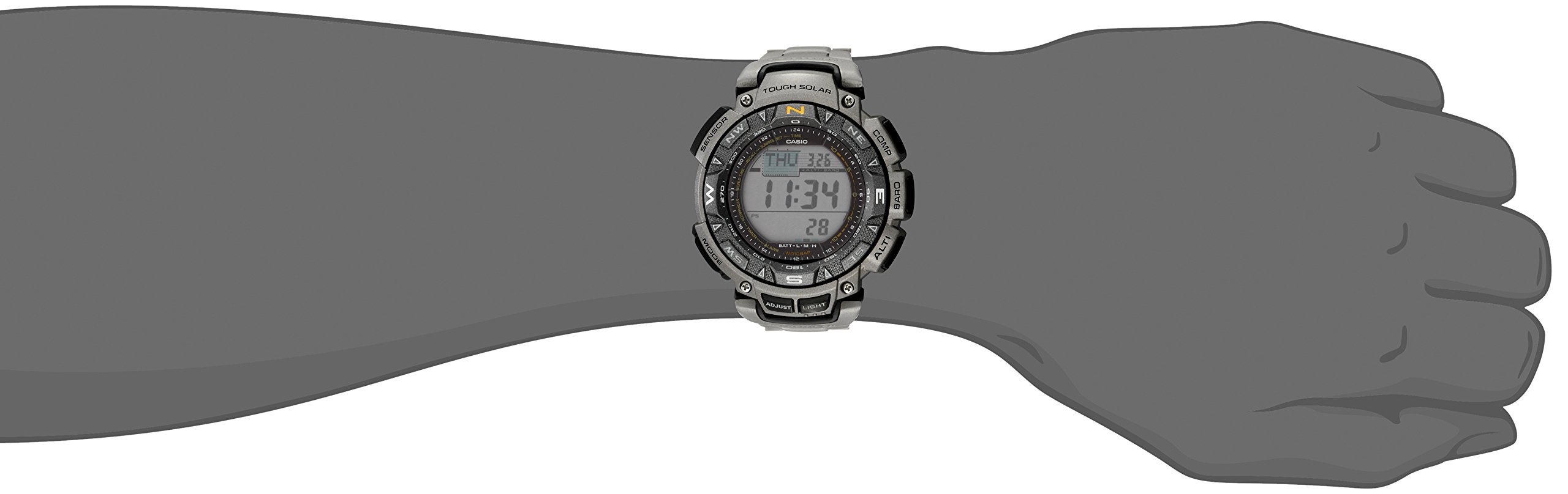 Casio Men’s PAG240T Pathfinder Triple-Sensor Stainless Steel Watch