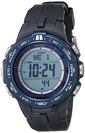 Casio Men’s Pro Trek Stainless Steel Quartz Watch with Resin Strap, Black, 23 (Model: PRW-3100YB-1CR)
