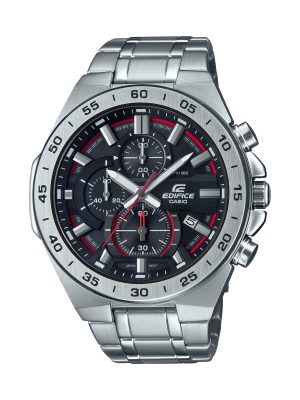 Casio Men’s Edifice Quartz Watch with Stainless-Steel Strap, Silver, 26 (Model: EFR-564D-1AVCR)