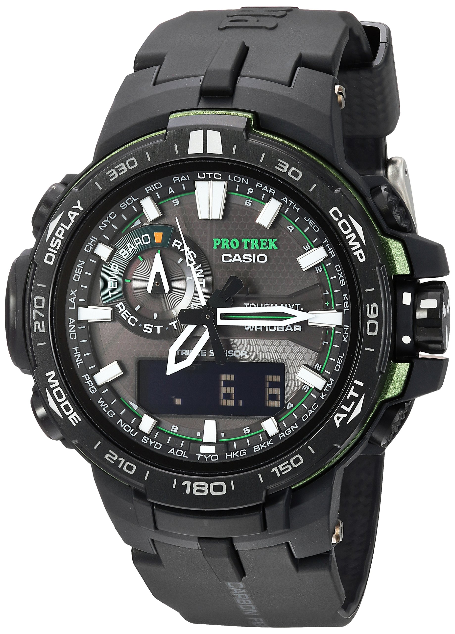 Casio Men’s Pro Trek Solar Powered Black Analog-Digital Sport Watch (Model: PRW-6000Y-1ACR)