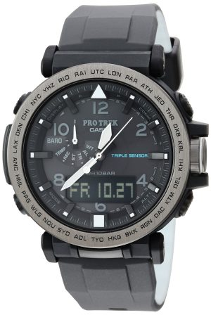 Casio Men’s ‘PRO TREK’ Solar Powered Silicone Watch, Color:Black (Model: PRG-650Y-1CR)
