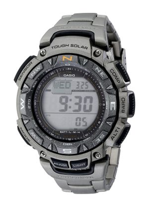 Casio Men’s PAG240T Pathfinder Triple-Sensor Stainless Steel Watch