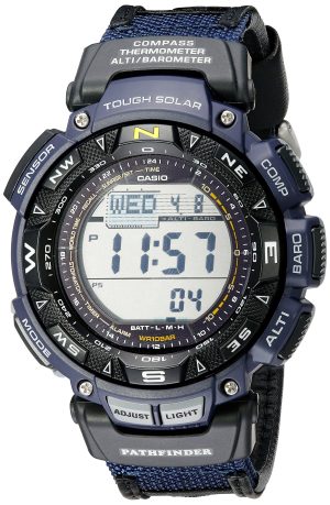 Casio Men’s Pathfinder Triple Sensor Multi-Function Sport Watch Blue Nylon Strap