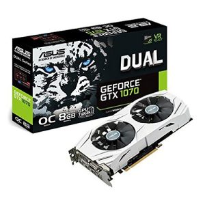 ASUS Dual GEFORCE GTX 1070 8GB OC Computer Graphics Card – PCI-E G-Sync 4K and VR Ready GPU