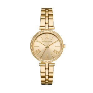 Michael Kors Women’s Maci Quartz Watch with Stainless-Steel-Plated Strap, Gold, 16 (Model: MK3903)