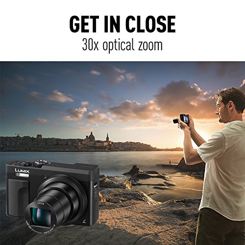 PANASONIC LUMIX DC-ZS70K, 20.3 Megapixel, 4K Digital Camera, Touch Enabled 3-inch 180 Degree Flip-front Display, 30X LEICA DC VARIO-ELMAR Lens, WiFi (Black)