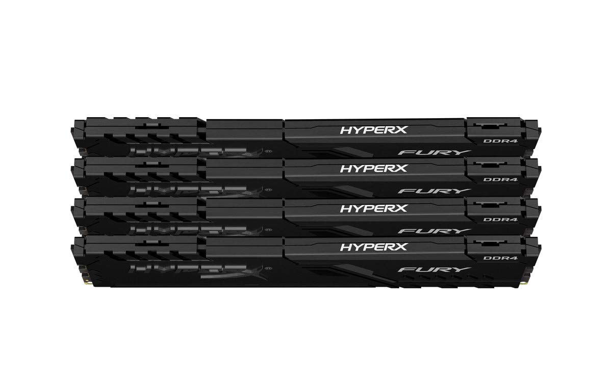 HyperX Fury 64GB 2666MHz DDR4 CL16 DIMM (Kit of 4) Black XMP Desktop Memory HX426C16FB3K4/64