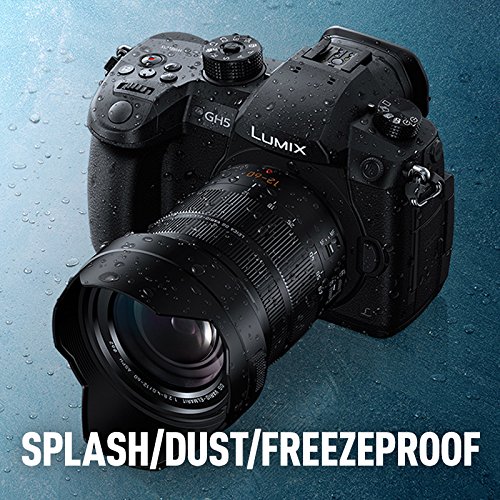 PANASONIC LUMIX GH5 4K Digital Camera, 20.3 Megapixel Mirrorless Camera with Digital Live MOS Sensor, 5-Axis Dual I.S. 2.0, 4K 4:2:2 10-Bit Video, Full-Size HDMI Out, 3.2-Inch LCD, DC-GH5 (Black)