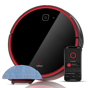 LEFANT T700 Robot Vacuum Cleaner,Sweeping and Mopping 2 in 1,WI-FI Connected,1800Pa Strong Suction,Auto recharging,Robotic Vacuums with Electronic Water Tank and 0.6L Dust Box,Good for Pet