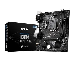 MSI ProSeries Intel Coffee Lake H310 LGA 1151 DDR4 D-Sub DVI HDMI Onboard Graphics Micro ATX Motherboard (H310M PRO-VDH Plus)