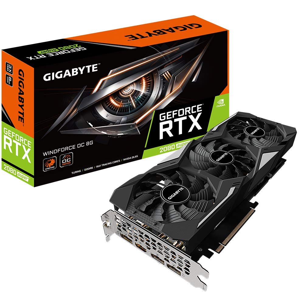 GIGABYTE GeForce RTX 2080 Super Windforce OC 8G Graphics Card, 3X Windforce Fans, 8GB 256-Bit GDDR6, Video Card