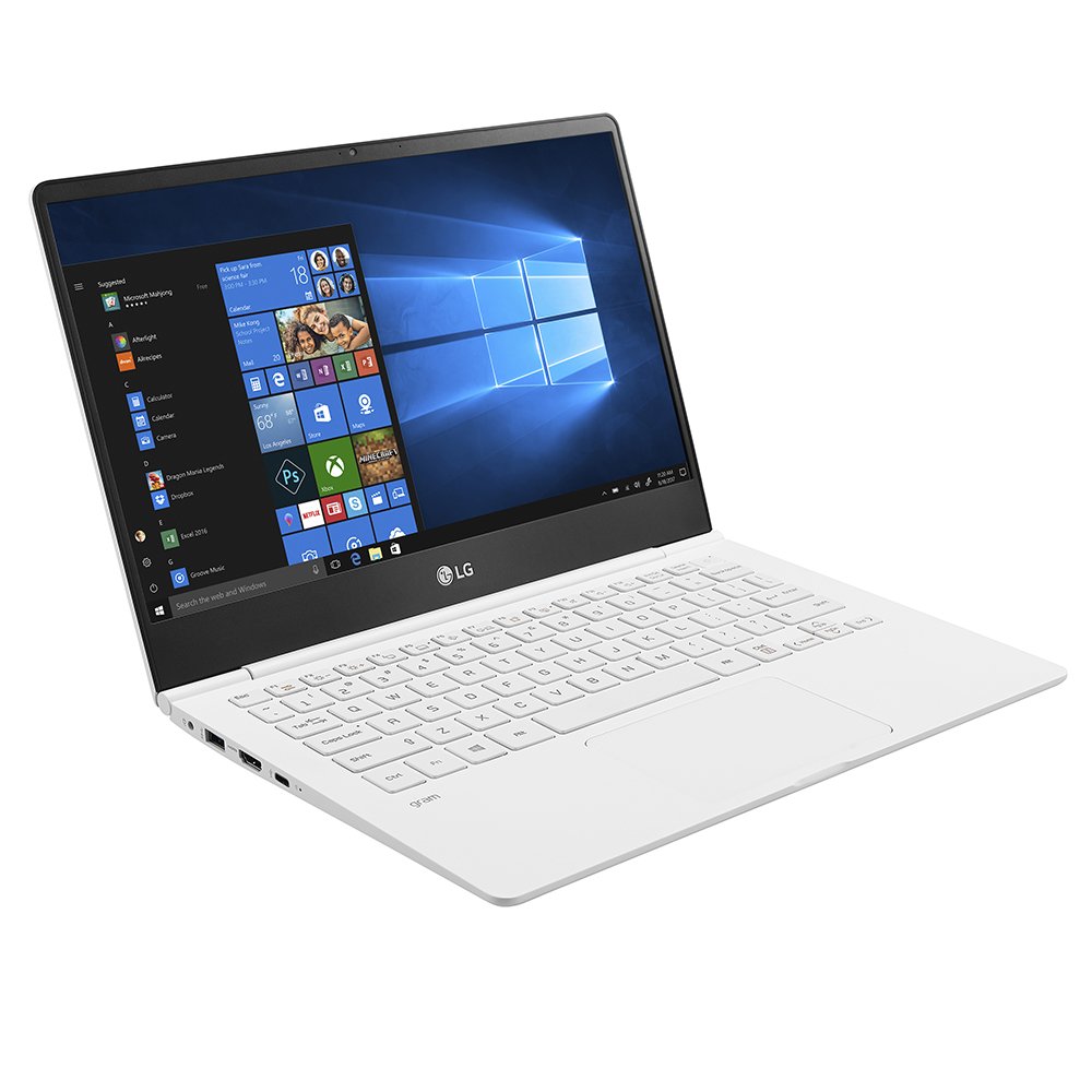 LG Gram Thin and Light Laptop – 13.3″ Full HD IPS Display, Intel Core i5 (8th Gen), 8GB RAM, 256GB SSD, Back-lit Keyboard – White – (Model: 13Z980-U.AAW5U1)