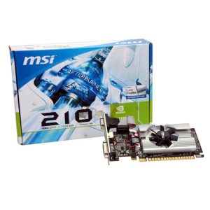 MSI N210-MD1G/D3 GeForce 210 Graphic Card – 589 MHz Core – 1 GB GDDR3 SDRAM – PCI Express 2.0 x16 – Half-height – 1000 MHz Memory Clock – 2560 x 1600 – DirectX 10.1, – HDMI – DVI – VGA LOW PROFILE