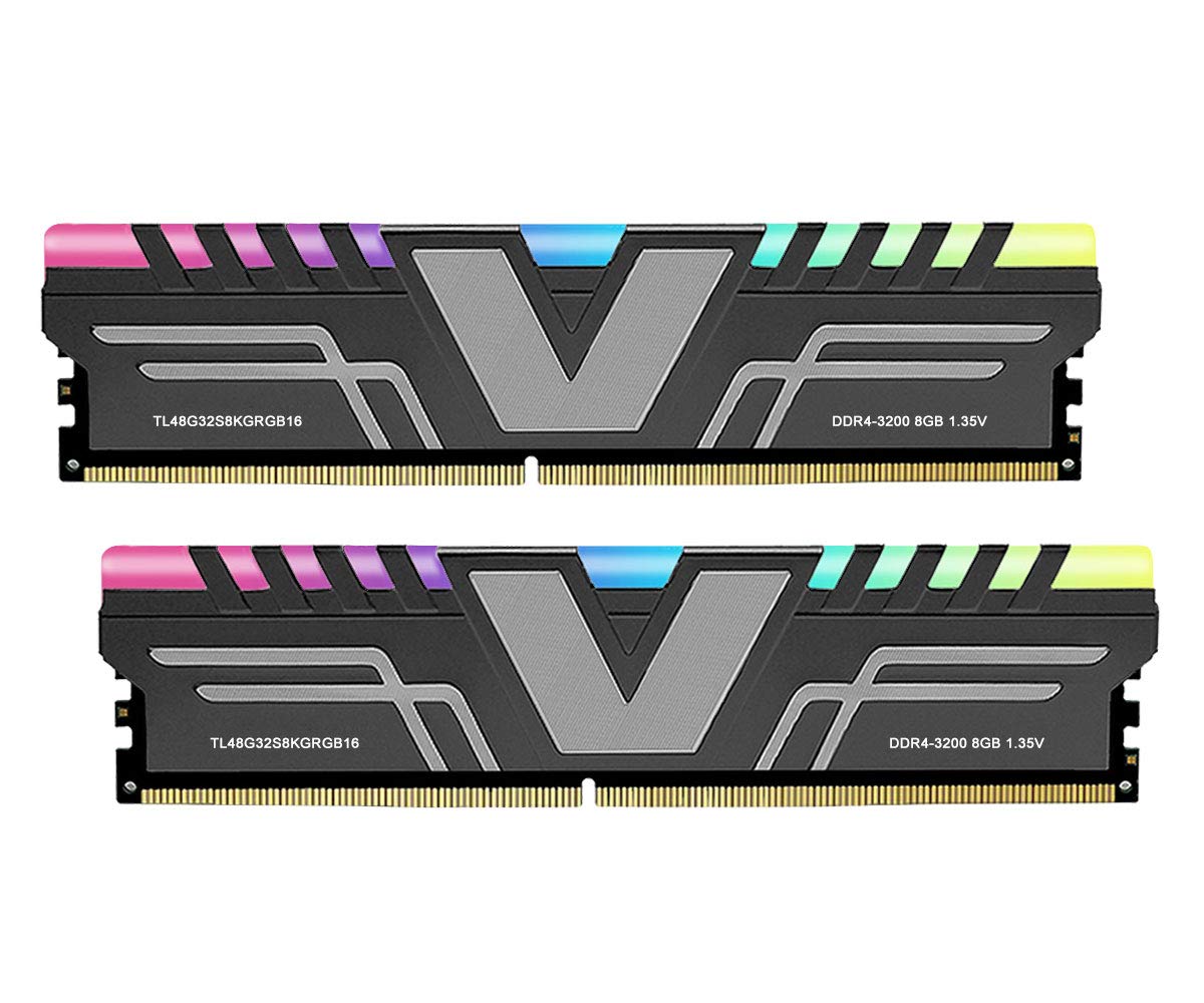 V-Color Prism RGB 16GB (2 x 8GB) DDR4 3200MHz (PC4-25600) CL16 1.35V Desktop Memory -Grey (TL48G32S8KGRGB16)
