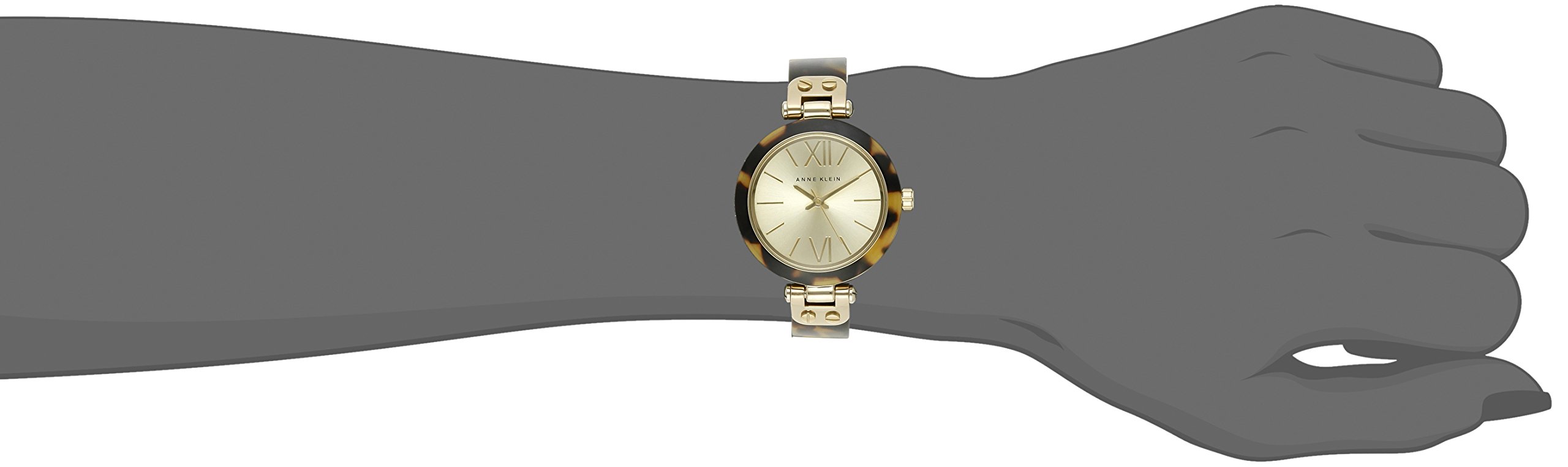 Anne Klein Women’s 10/9652CHTO Gold-Tone Tortoise Resin Bracelet Watch