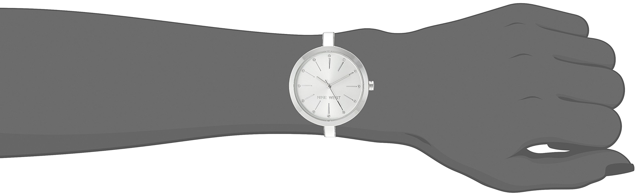 Nine West Women’s Crystal Accented Bangle Watch