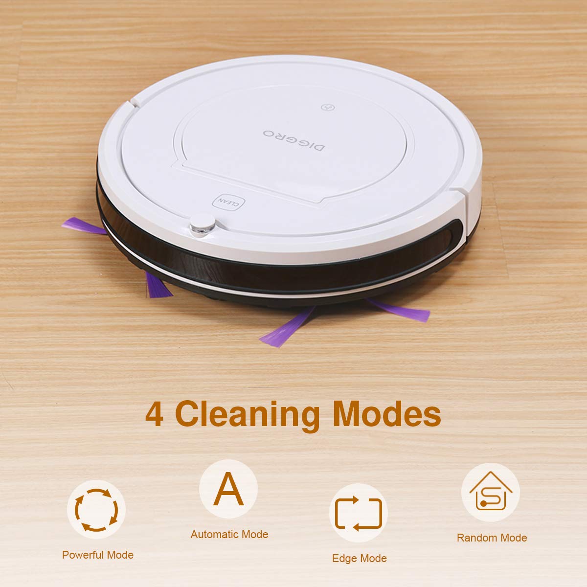 DIGGRO KK320- Robotic Cleaner with High Power Suction(4 Cleaning Mode, 900Pa, Automatic Recharging Robotic Cleaner Suitable for Pet Hair Hard Floor)