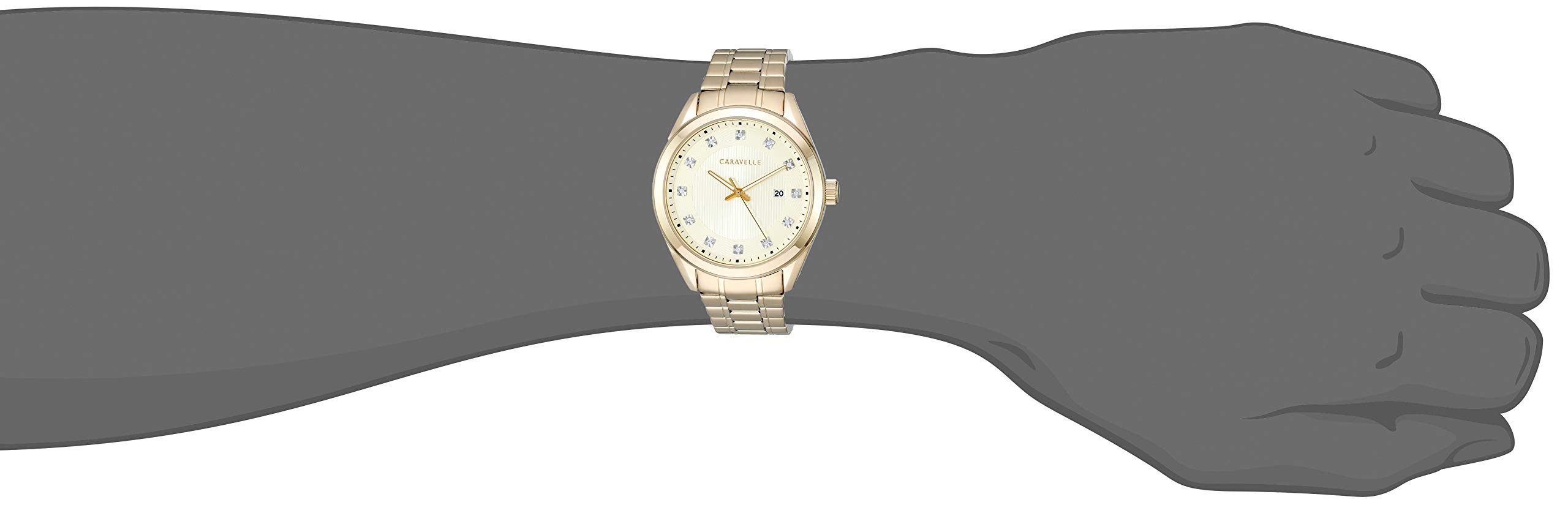 Caravelle by Bulova Gold Tone Dress Watch (Model: 44B125)
