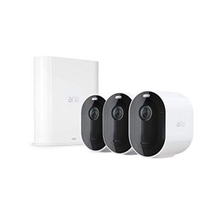 Arlo Pro 3 – Wire-Free Security 3 Camera System | 2K with HDR, Indoor/Outdoor, Color Night Vision, Spotlight, 160° View, 2-Way Audio, Siren