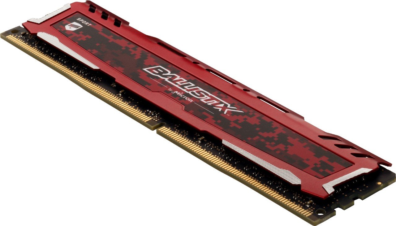 Crucial Ballistix Sport LT 3200 MHz DDR4 DRAM Desktop Gaming Memory Kit 64GB (16GBx4) CL16 BLS4K16G4D32AESE (Red)