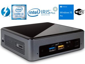 Intel NUC NUC8i3BEK Mini PC/HTPC, Intel Dual-Core i3-8109U Upto 3.6GHz, 8GB DDR4, 128GB m.2 SSD, WiFi, Bluetooth, Thunderbolt 3, 4k Support, Dual Monitor Capable, Windows 10 Pro