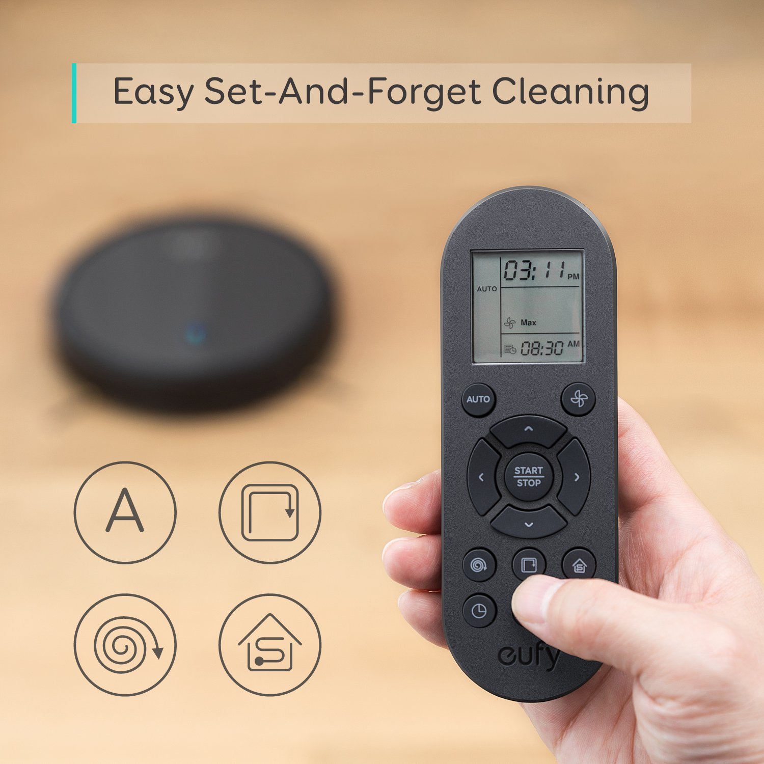 Eufy BoostIQ RoboVac 11S (Slim), Robot Vacuum Cleaner, Super-Thin, 1300Pa Strong Suction, Quiet, Self-Charging Robotic Vacuum Cleaner, Cleans Hard Floors to Medium-Pile Carpets