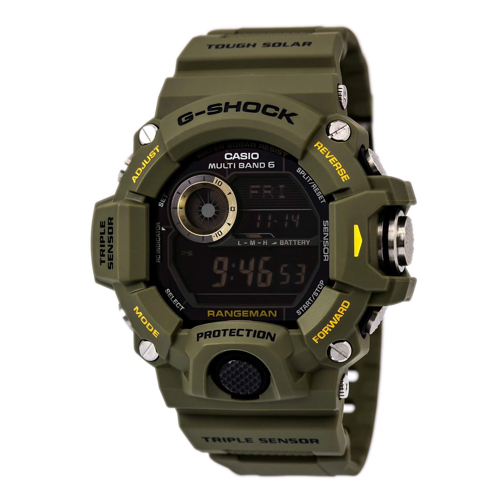 Casio Men’s GW9400 Rangeman G-Shock Solar Atomic Watch