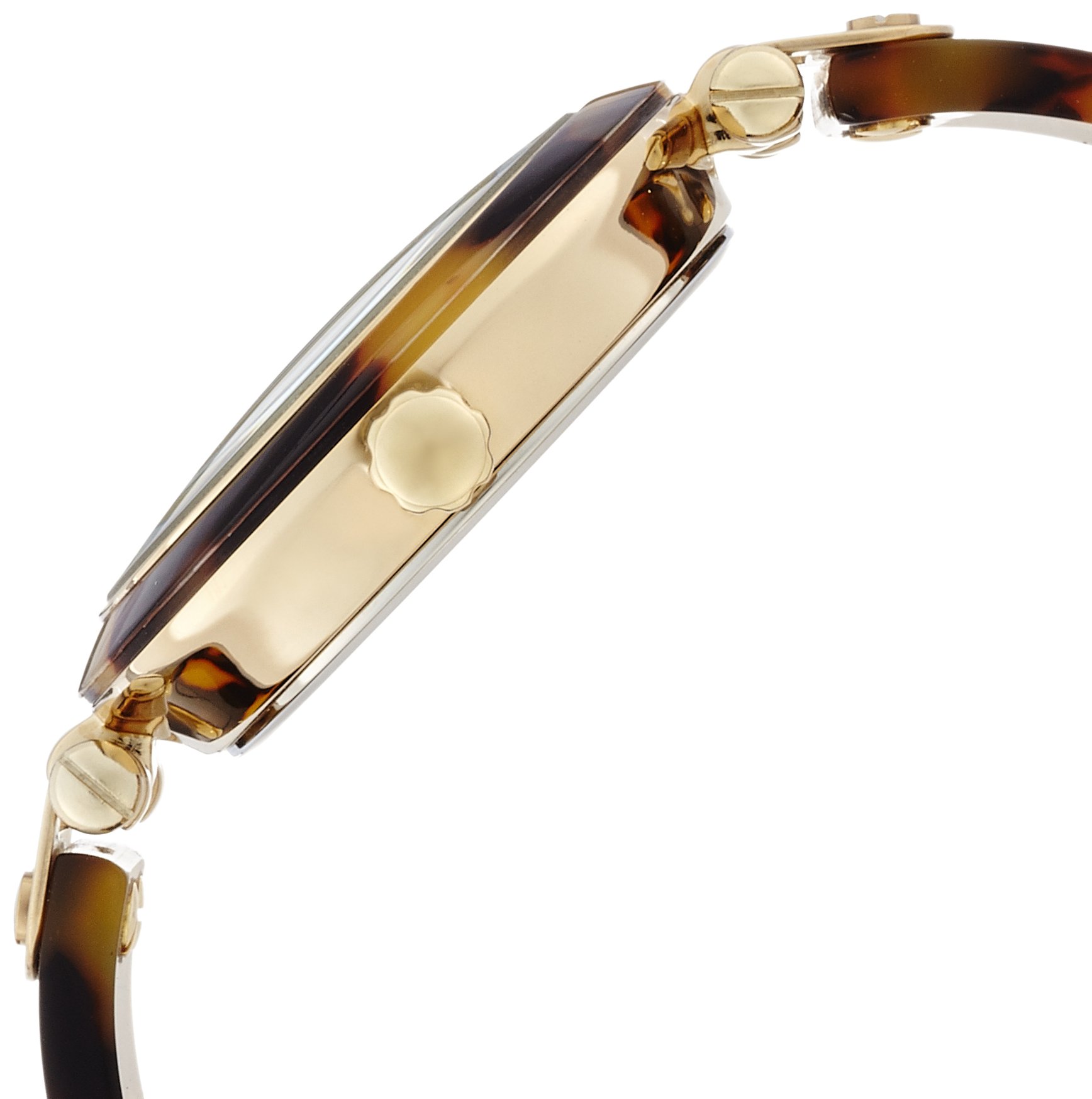 Anne Klein Women’s 10/9652CHTO Gold-Tone Tortoise Resin Bracelet Watch