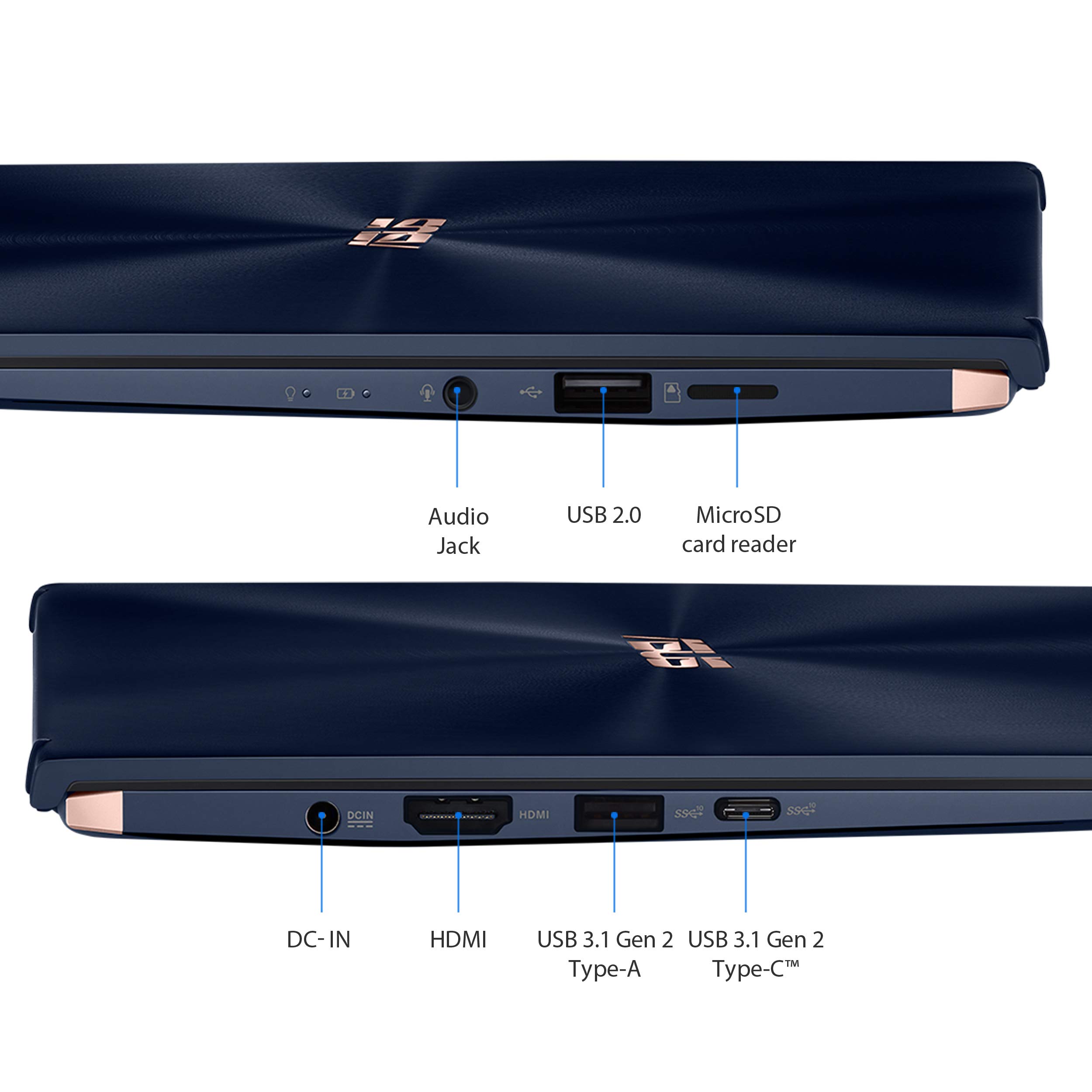 ASUS ZenBook 14 Ultra-Slim Laptop 14″ Full HD NanoEdge Bezel, Intel Core i7-8565U, 16GB RAM, 512GB PCIe SSD, GeForce MX250, Windows 10 Pro, Royal Blue