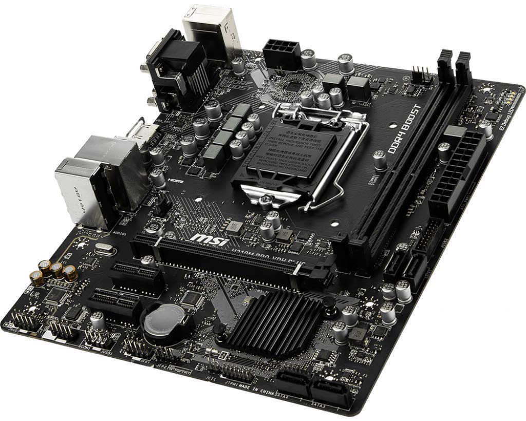 MSI ProSeries Intel Coffee Lake H310 LGA 1151 DDR4 D-Sub DVI HDMI Onboard Graphics Micro ATX Motherboard (H310M PRO-VDH Plus)