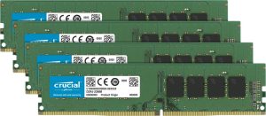 Crucial 64GB Kit (16GBx4) DDR4 2666 MT/s (PC4-21300) DR x8 DIMM 288-Pin Memory – CT4K16G4DFD8266