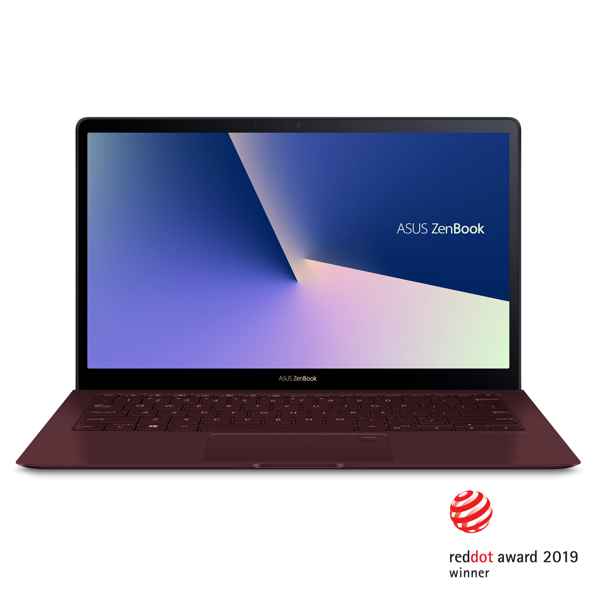 ASUS ZenBook S Ultra-thin and light 13.3-inch Full HD Laptop, Intel Core i7-8550U, 8GB RAM, 256GB M.2 SSD, Windows 10 Pro, Thunderbolt, Burgundy Red