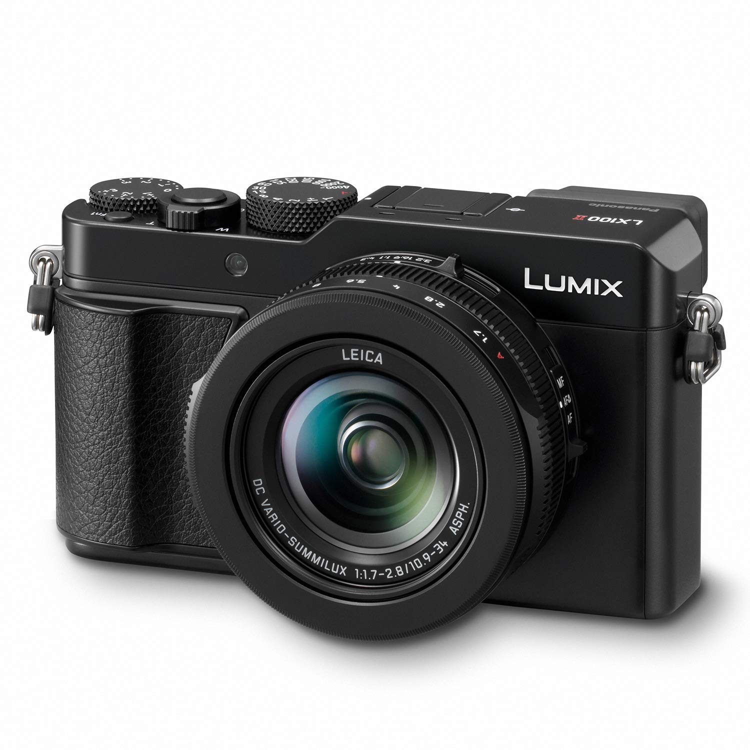 Panasonic Lumix LX100 II Large Four Thirds 21.7 MP Multi Aspect Sensor 24-75mm Leica DC VARIO-SUMMILUX F1.7-2.8 Lens Wi-Fi and Bluetooth Camera with 3″ LCD, Black (DC-LX100M2)